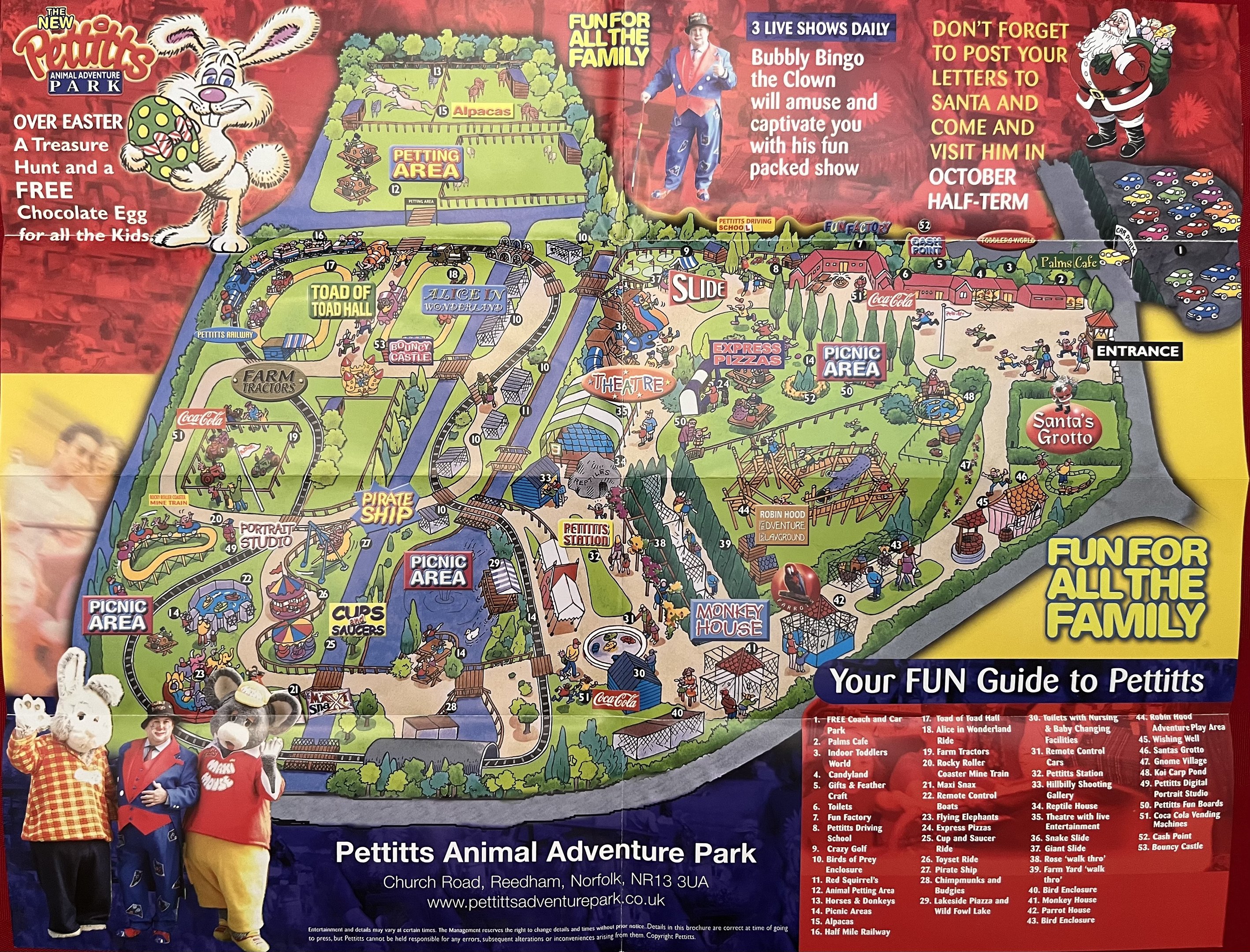Pettitts Animal Adventure Park Map - 2009