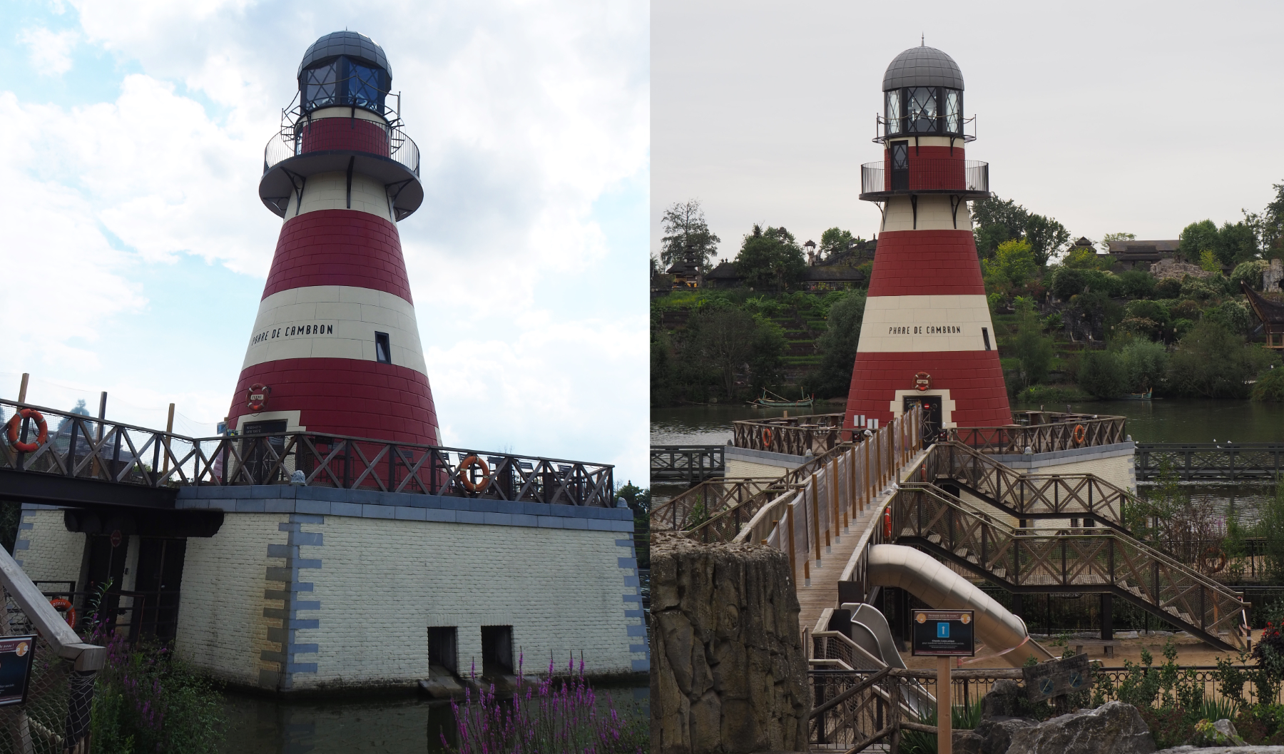 Phare de Cambron lighthouse with seal holding areas underneath, 2020-09-02&03