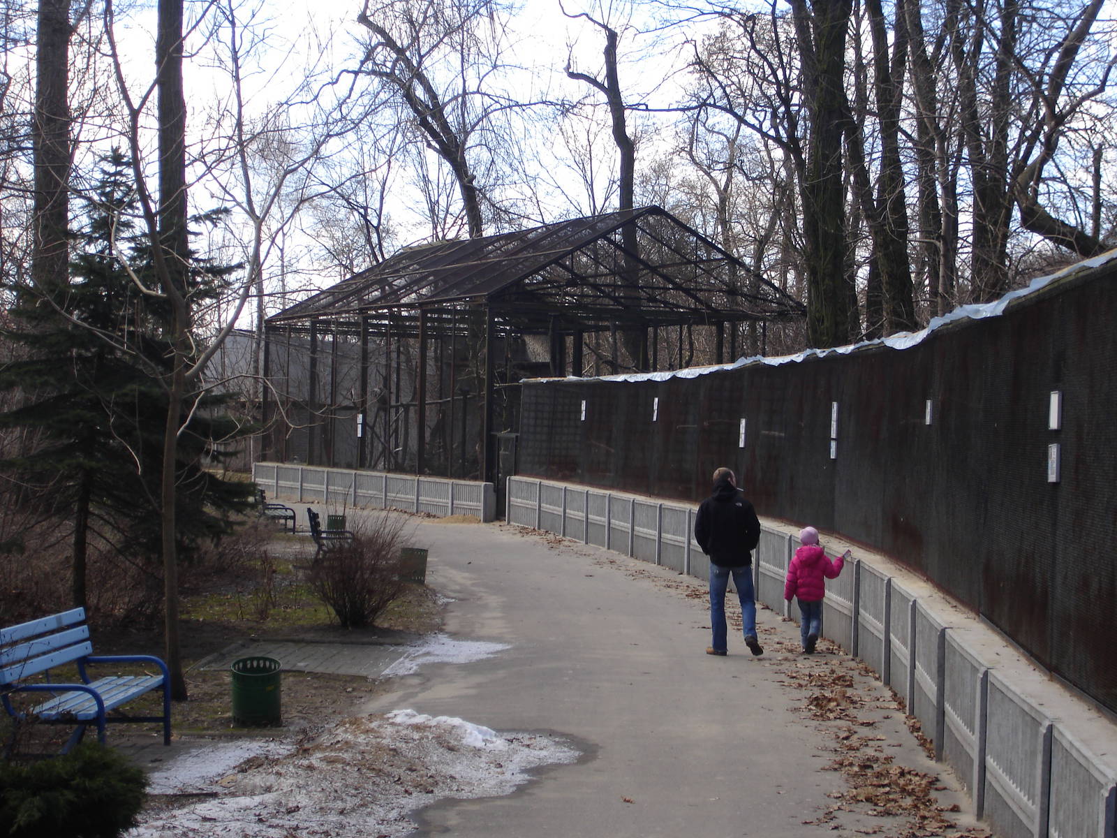 Phasianidae cages and Griffon vultures aviary.
