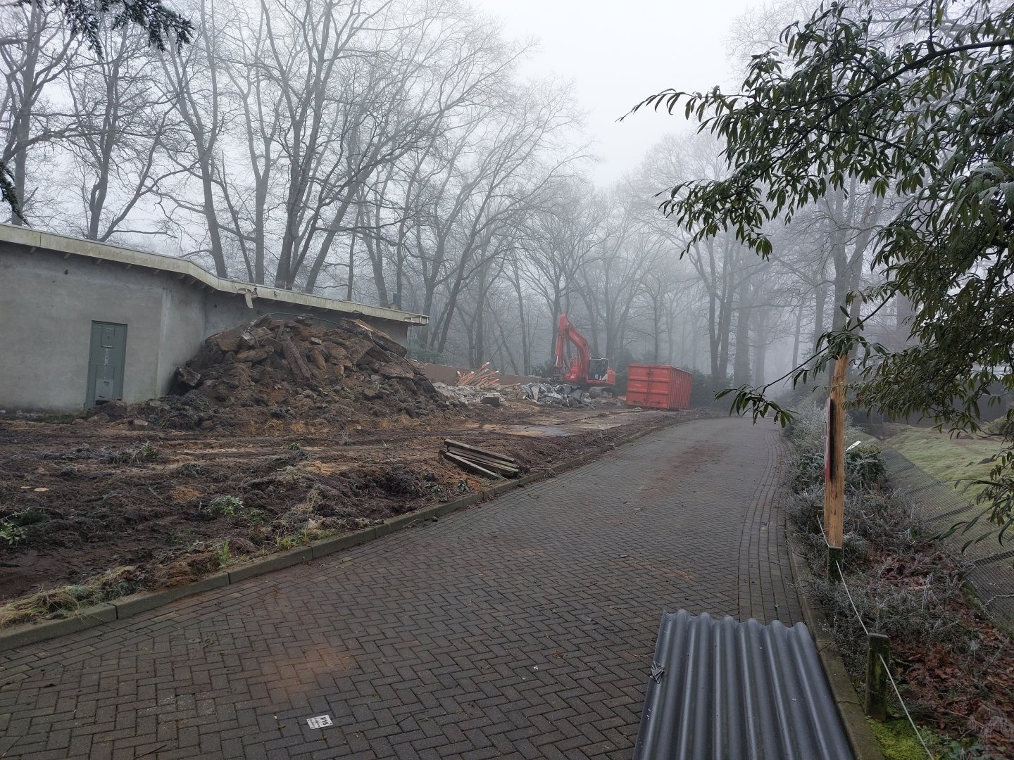 Pheasantry being demolished