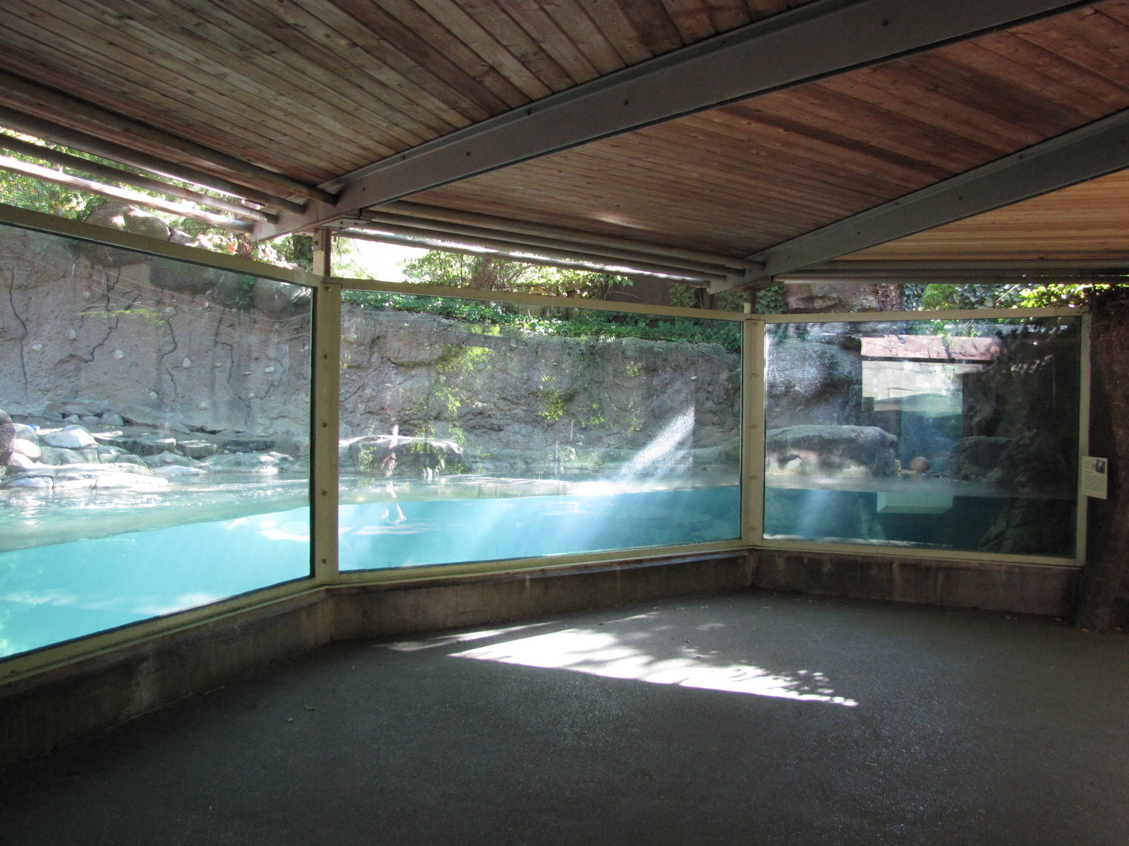Philadelphia Zoo 2010 - Front of Giant Otter exhibit in Carnivore Kingdom