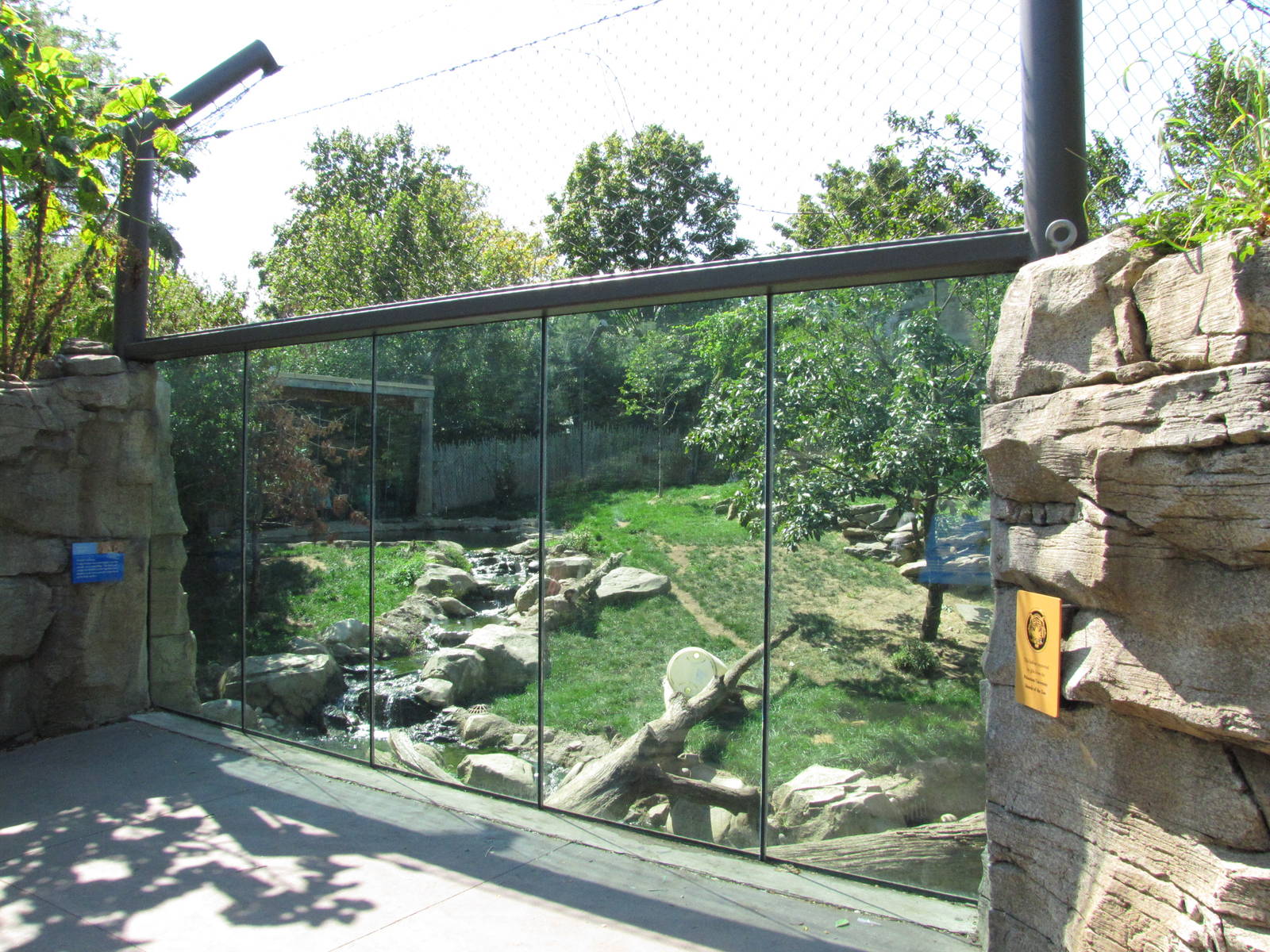 Philadelphia Zoo 2010 - Viewing window into the Amur Tiger exhibit