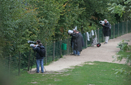 photographers in the rain