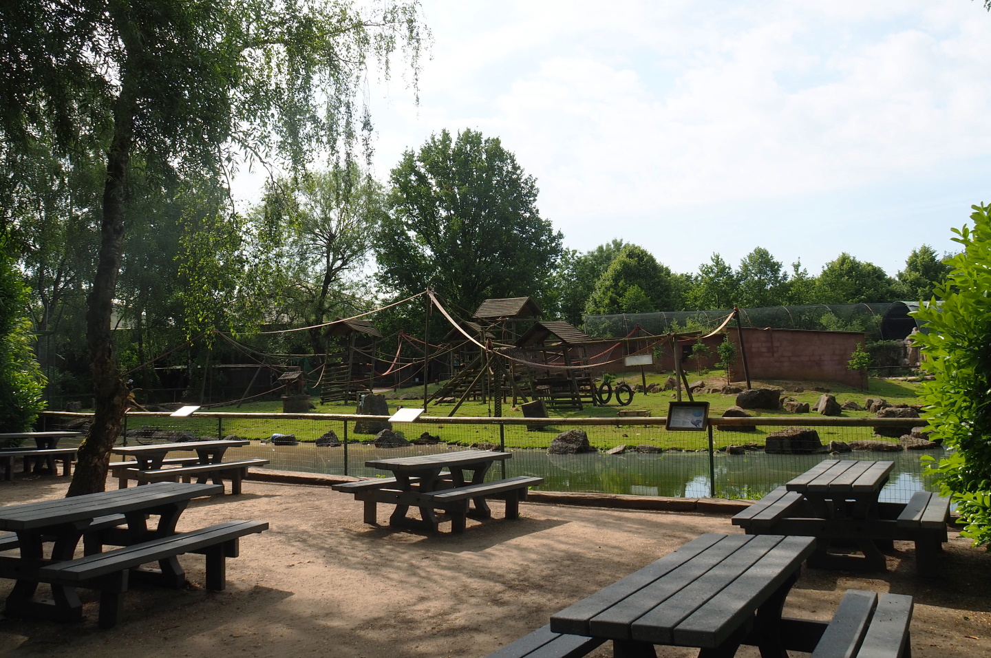 Picnic area and Black-capped capuchin and capybara island,  2021-06-15