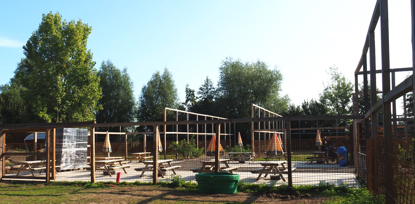 Picnic area at site of future big cat holding buildings, 2020-09-12