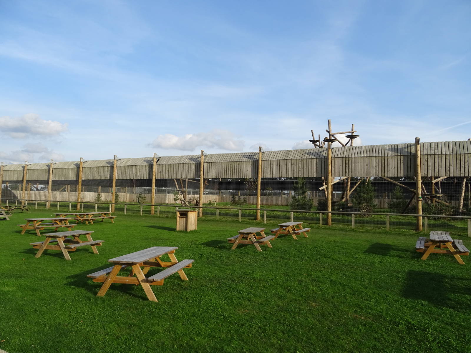 Picnic Area Near Leopard Heights at Yorkshire Wildlife Park