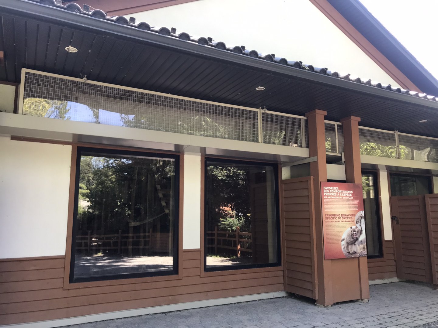 Picture of the indoor habitat for the Japanese Macaque