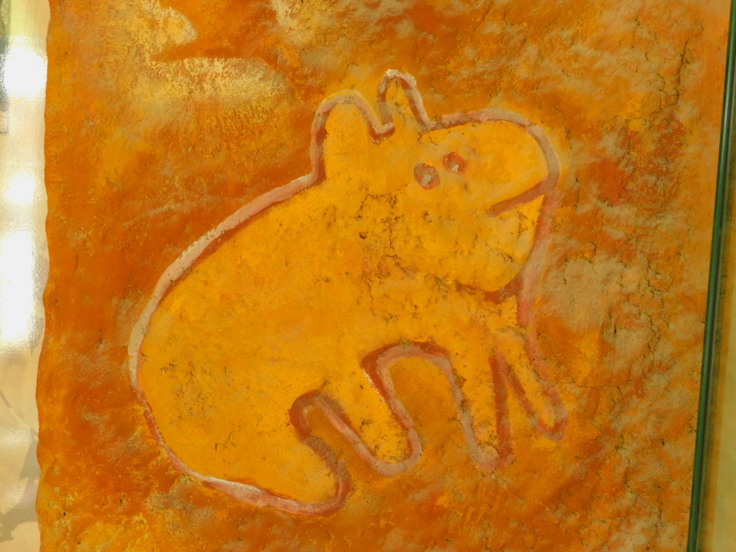 Piece of artwork at the Koala house