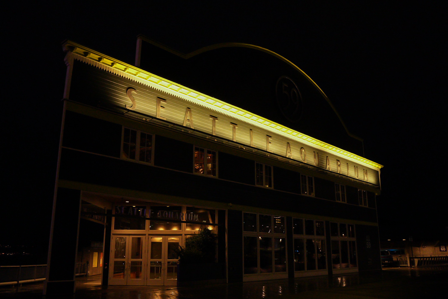 Pier 59 entrance (night view)