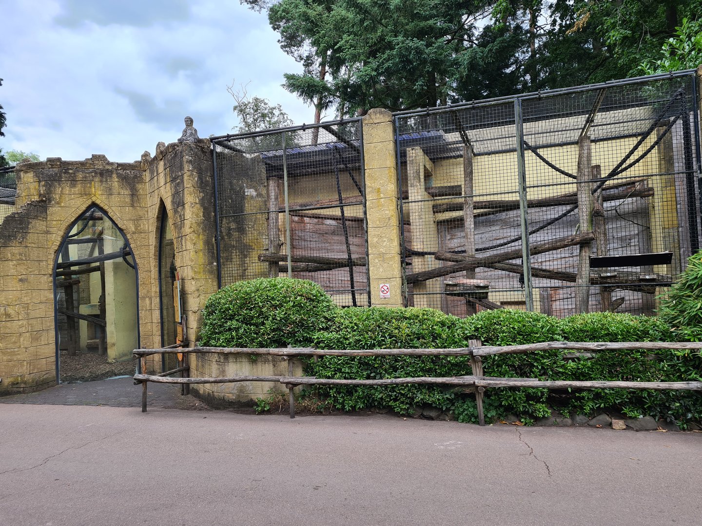 Pig-tailed macaque enclosure (oof again)