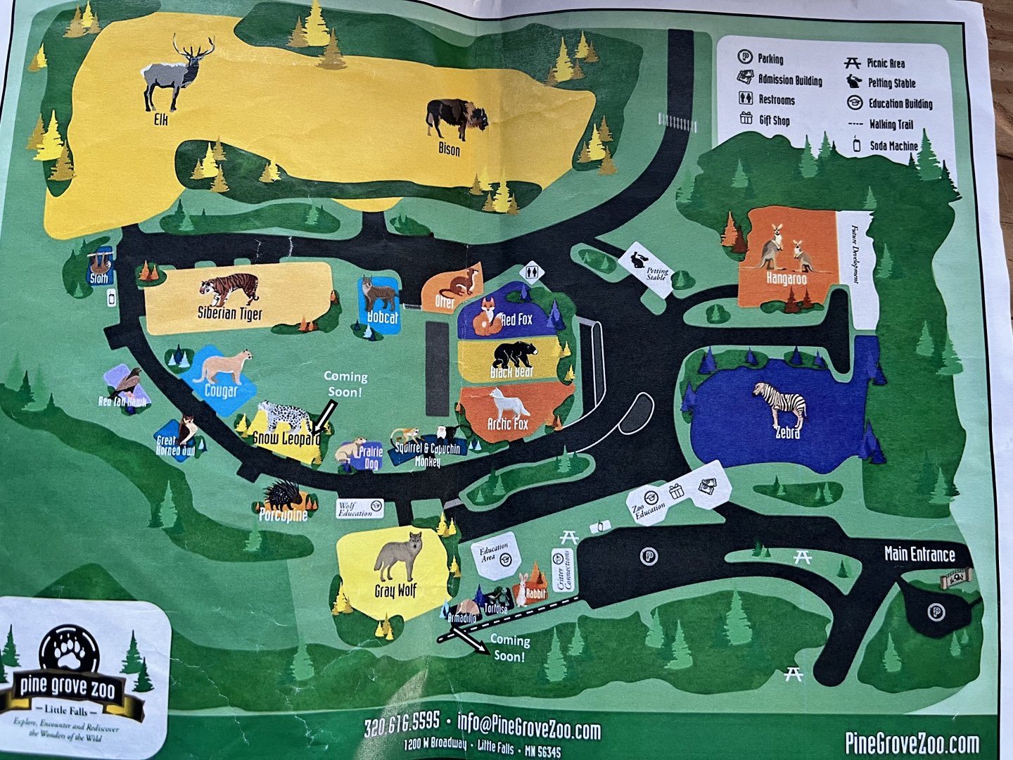 Pine Grove Zoo map