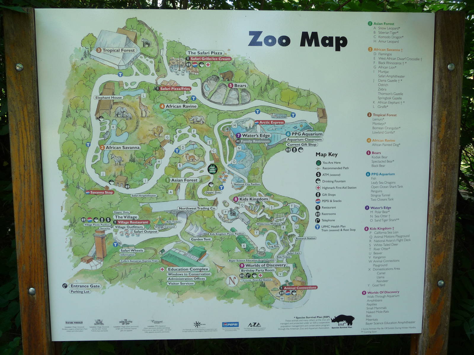 Pittsburgh Zoo - Map