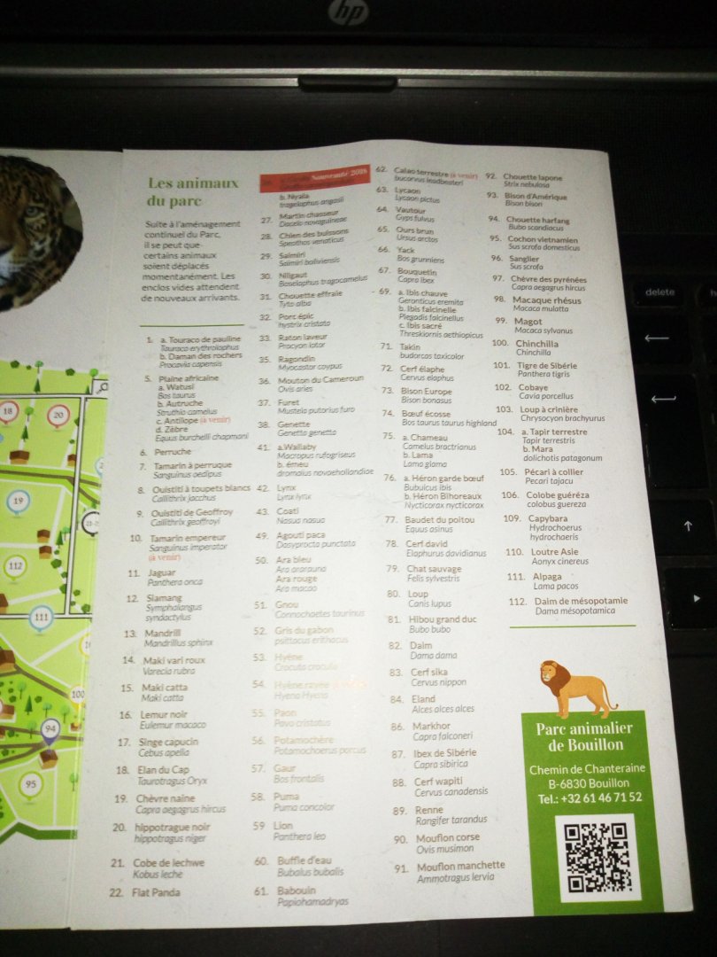 Plan 2018 part 4 - Parc animalier de Bouillon