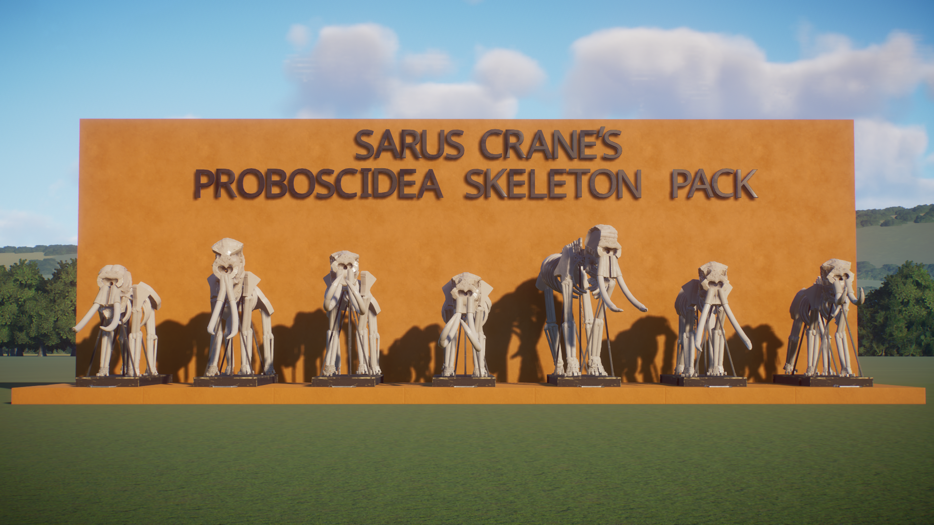 Planet Zoo Proboscidean Skeleton Pack
