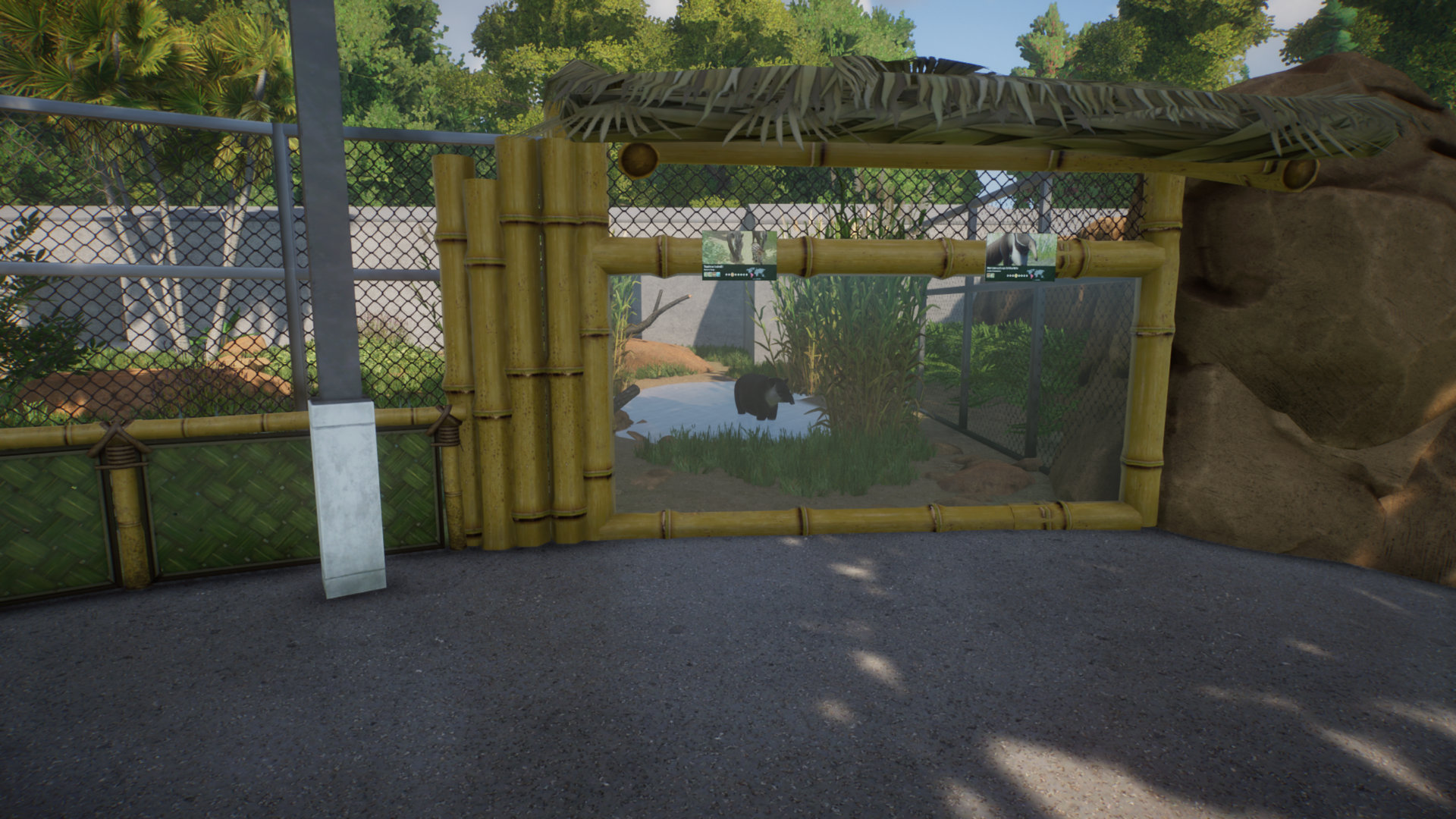 Planet Zoo - View into Baird's Tapir/Giant Anteater Habitat