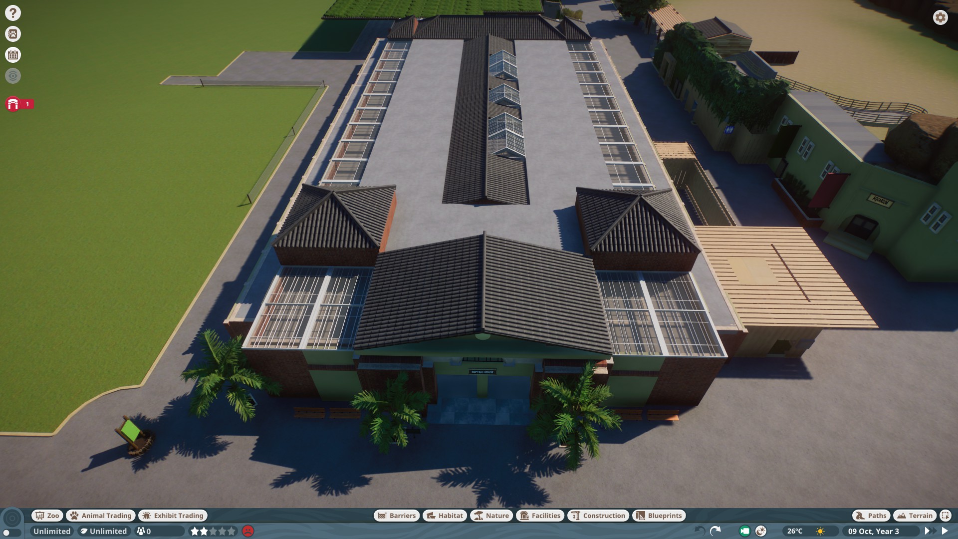 Planet Zoo: ZSL London Zoo: Reptile House aerial view