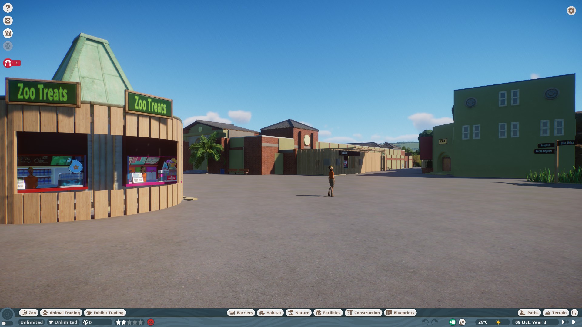 Planet Zoo: ZSL London Zoo: view towards Aquarium / Reptile House