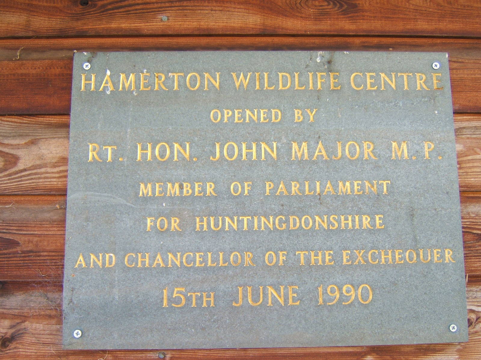 Plaque on the entrance