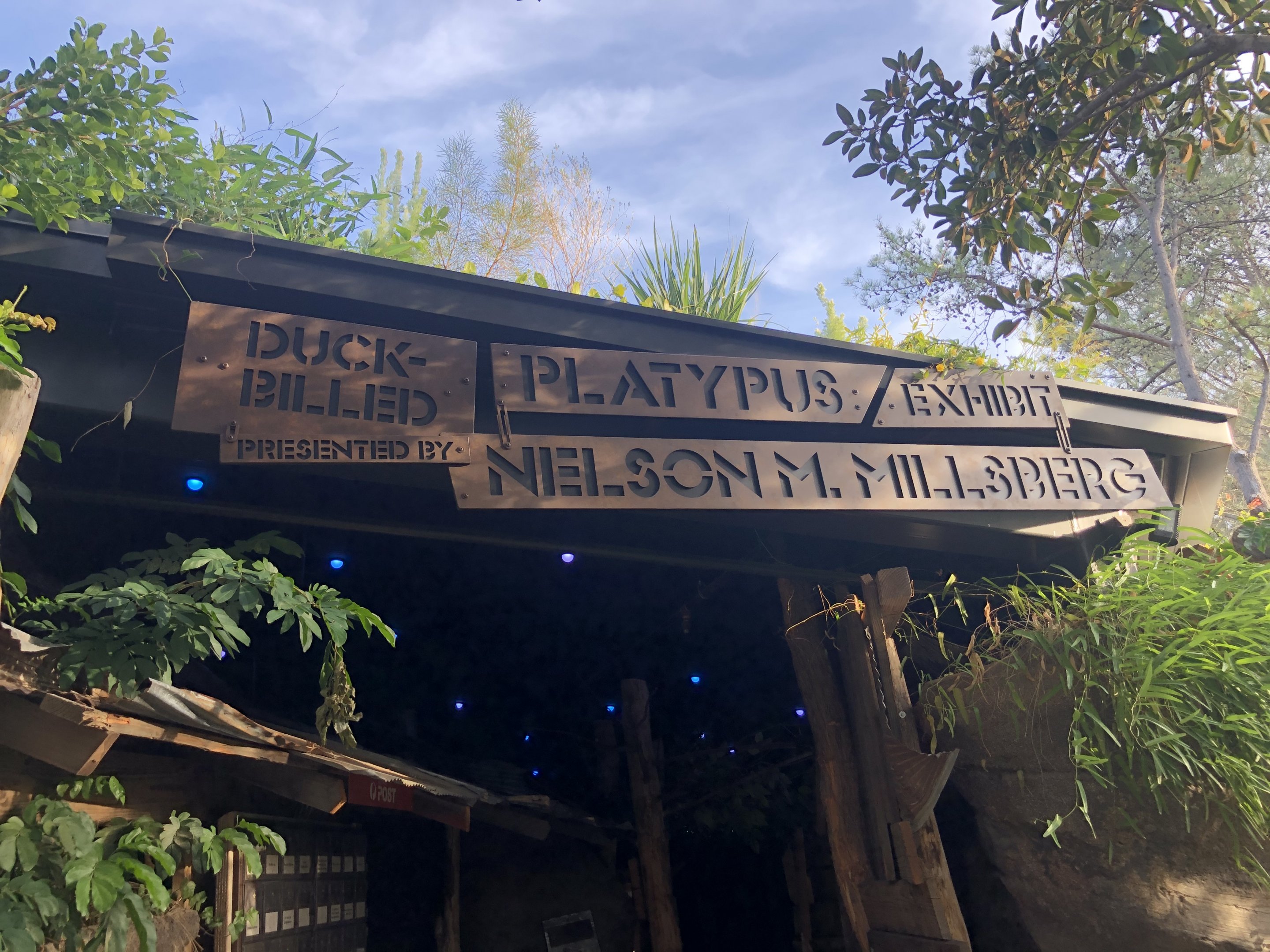 Platypus entrance signage