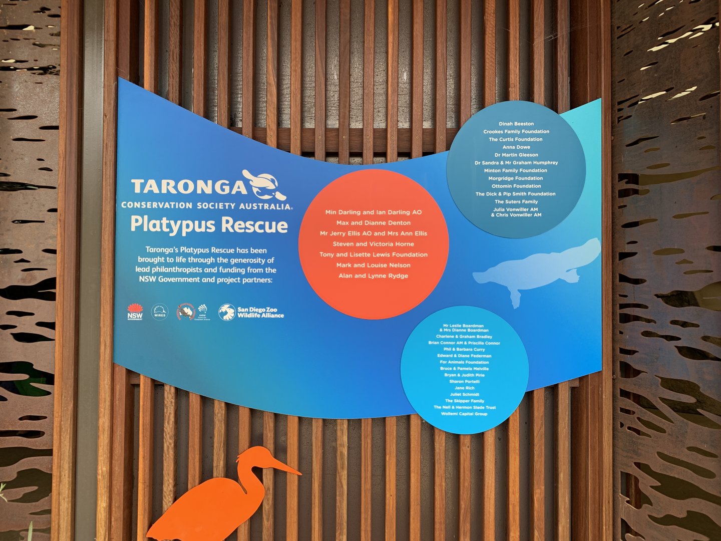 Platypus House Sponsors Sign