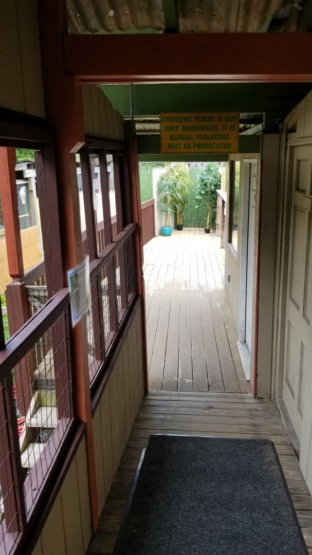 Pocono Snake&Animal Farm - walkway down to birds and bear