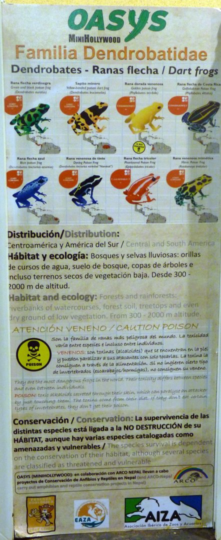 Poison dart frog general signage