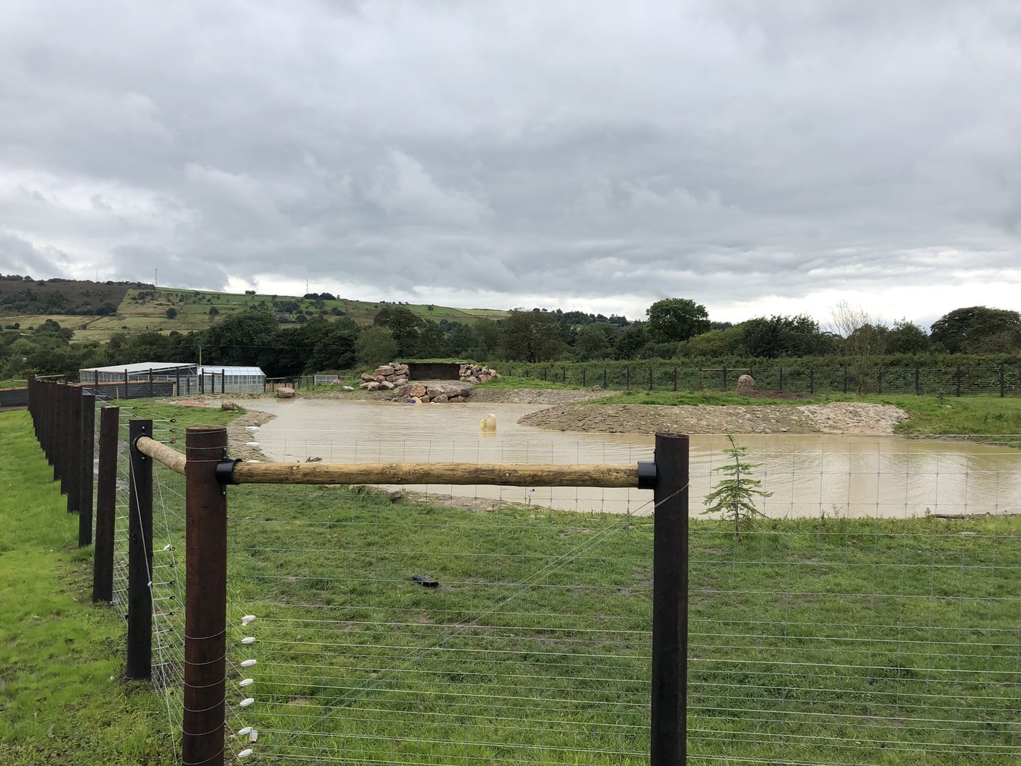 Polar Bear Enclosure at Peak Wildlife Park (August 2023)