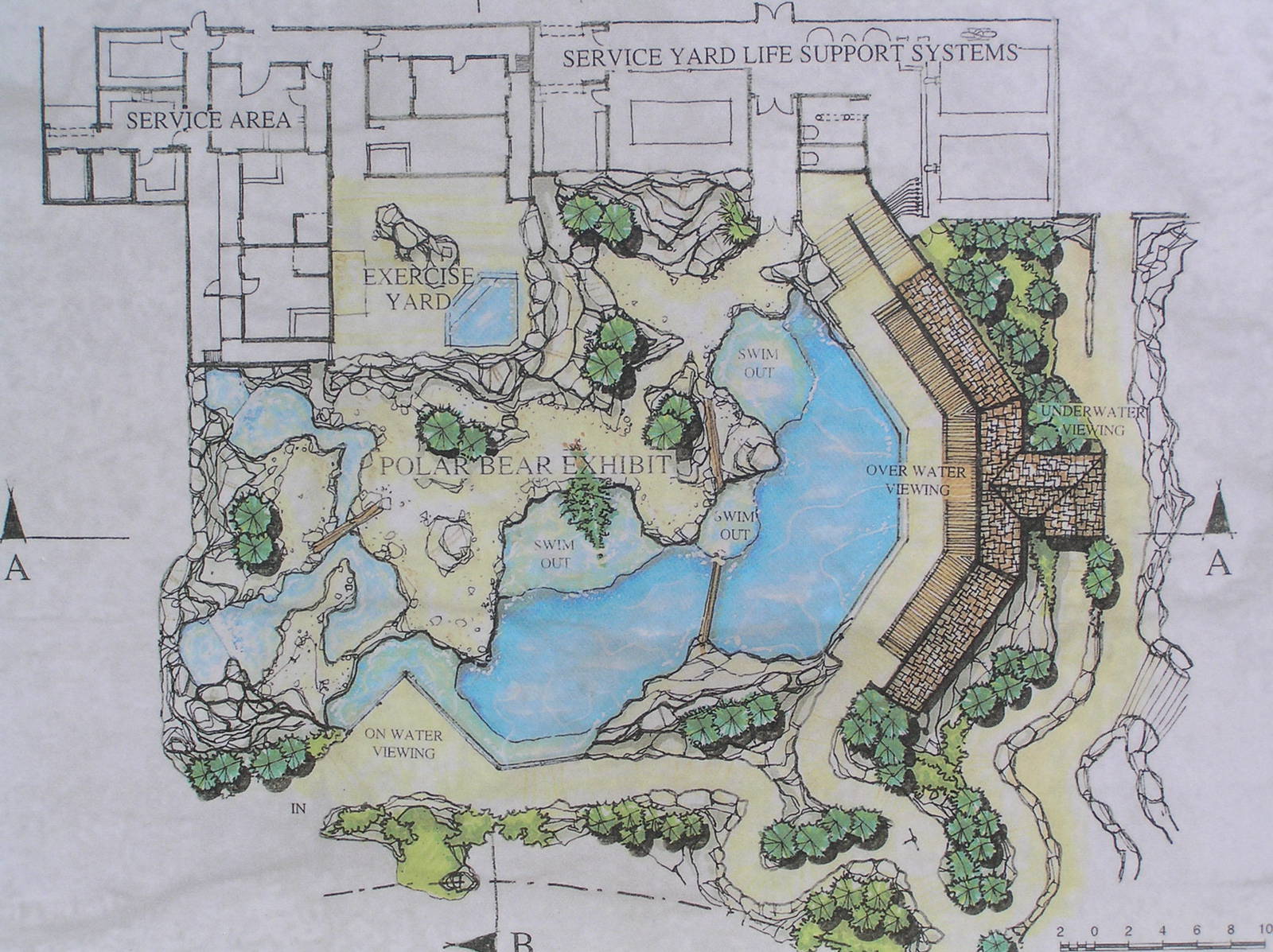 Polar bear exhibit plan - Seaworld Gold coast 2005