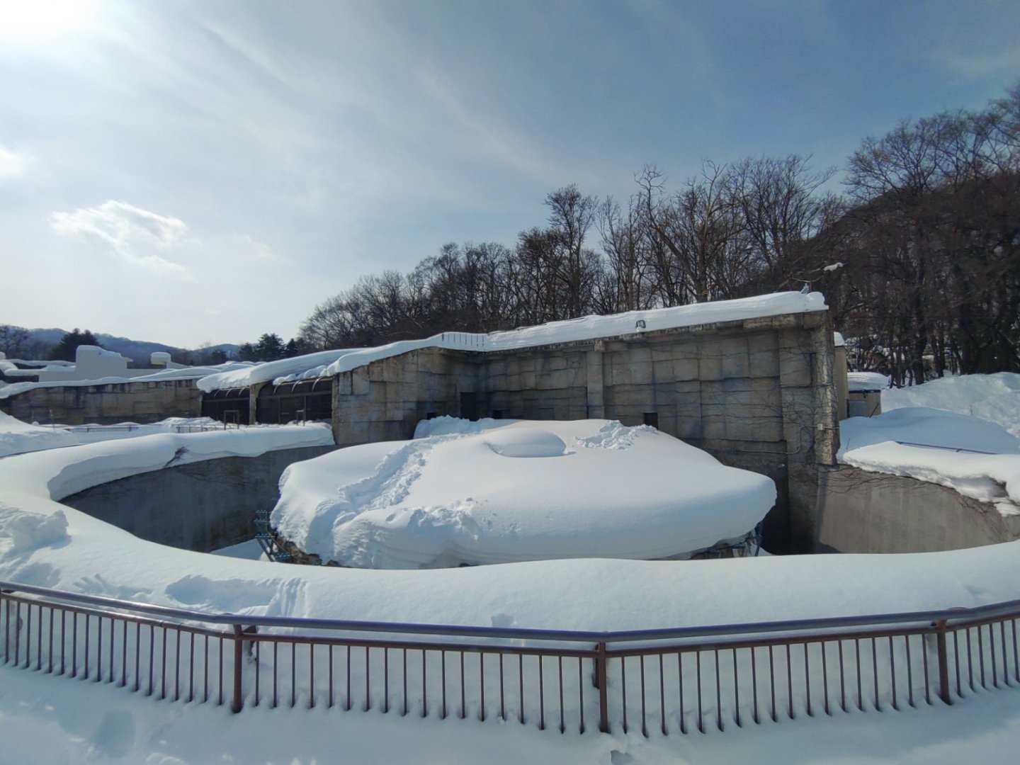 Polar bear old cage at Maruyama Zoo