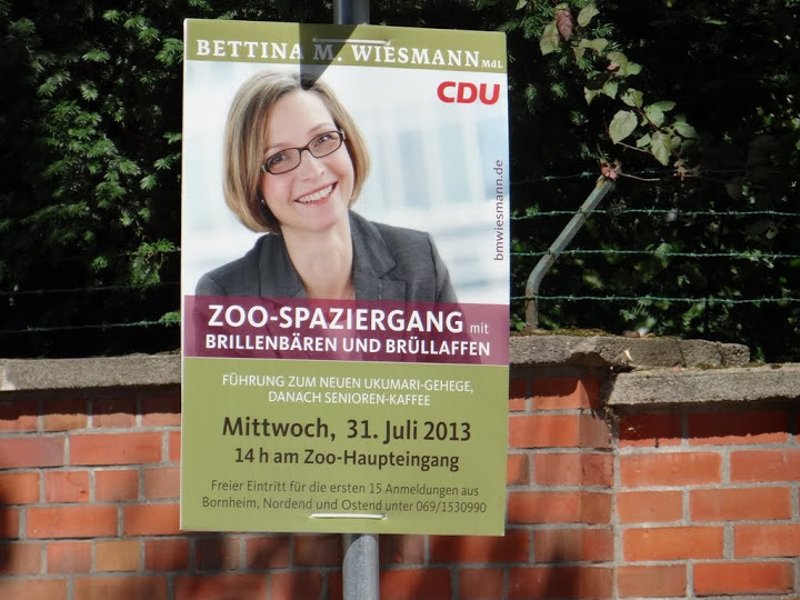 Political poster by the zoo