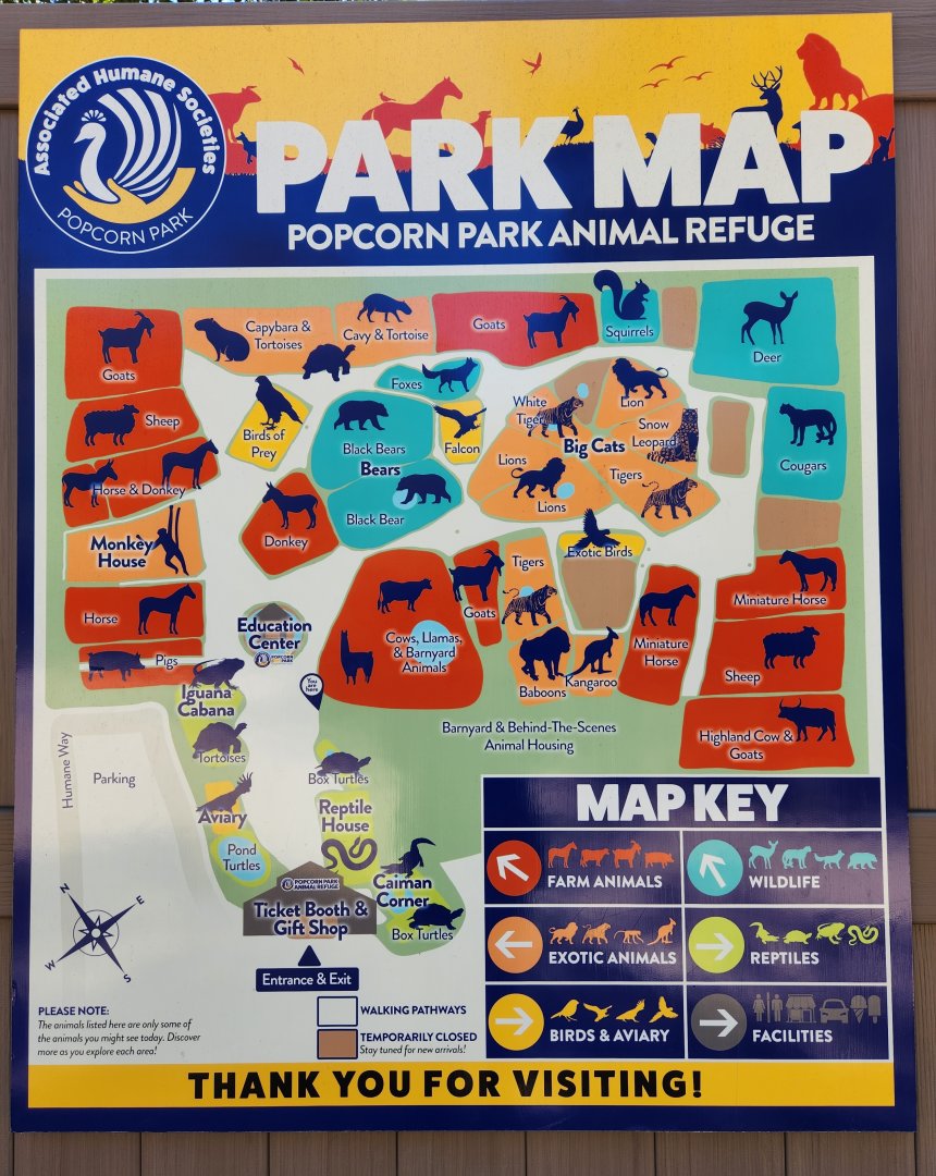 Popcorn Park Zoo - Map