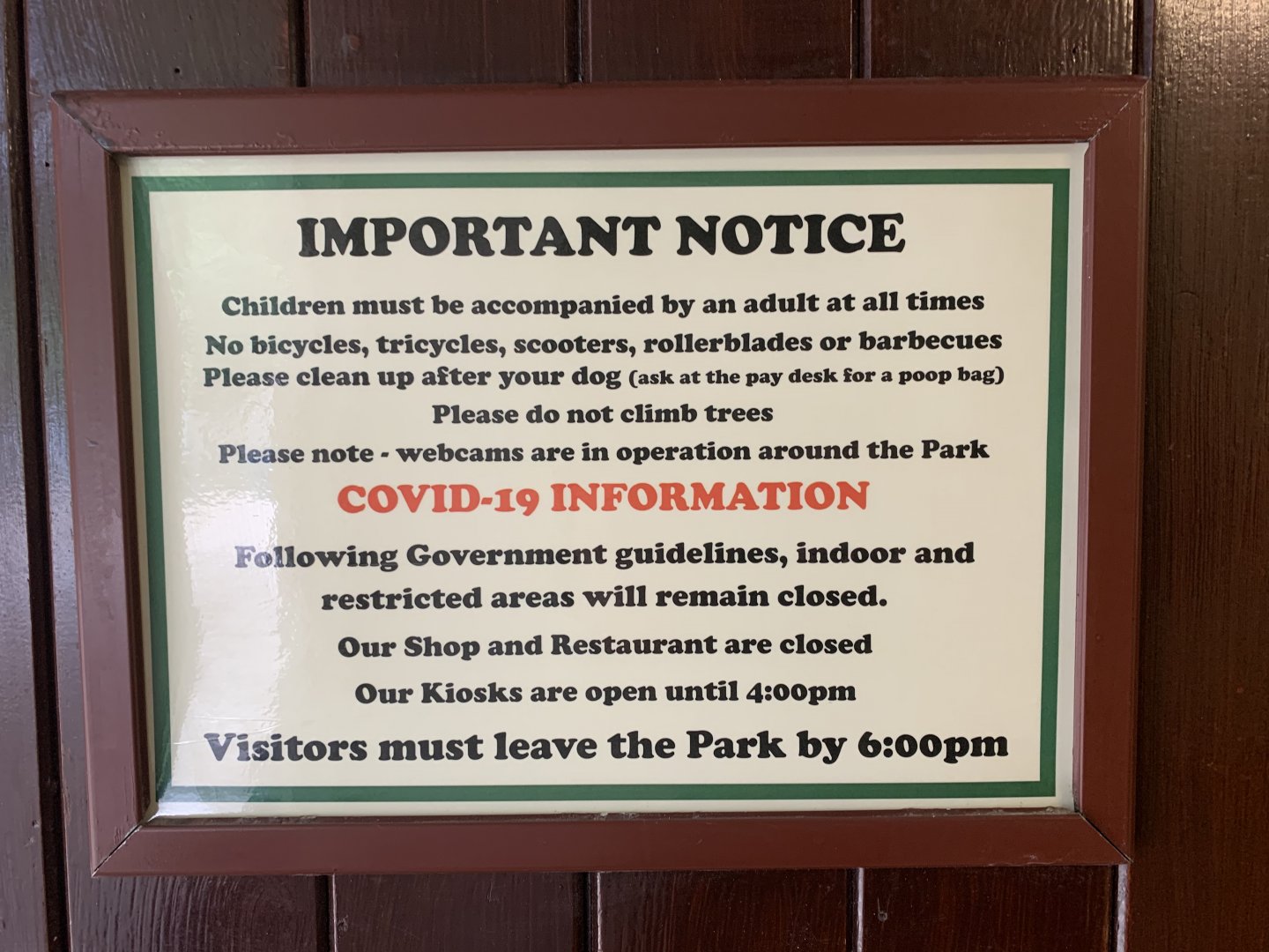 Post Lockdown Visit - 20/6/2020