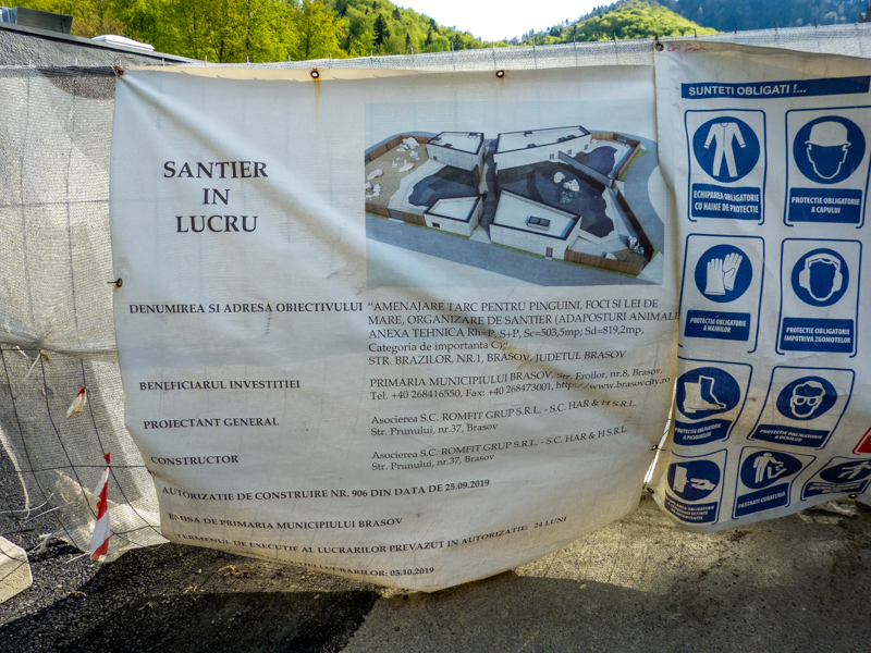 Poster about the construction site sea worlds