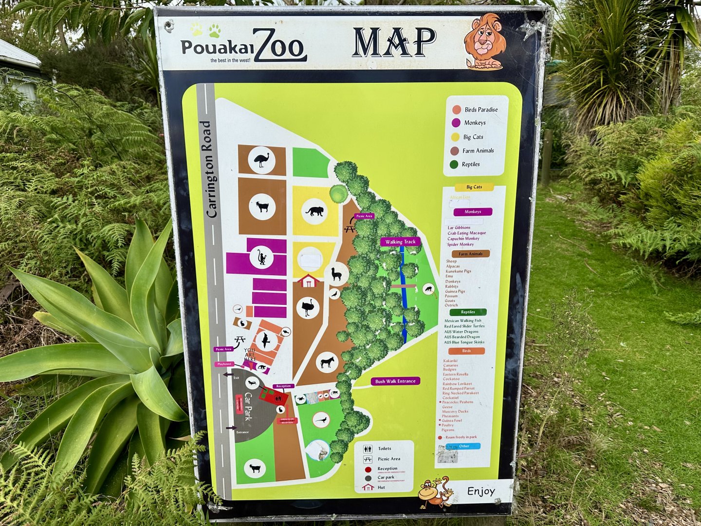 Poukai Zoo Map (2025)