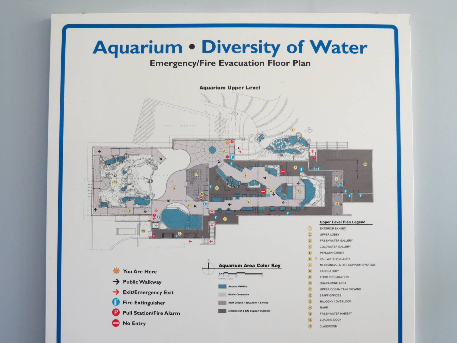 PPG Aquarium - Upper Level Floorplan Sign