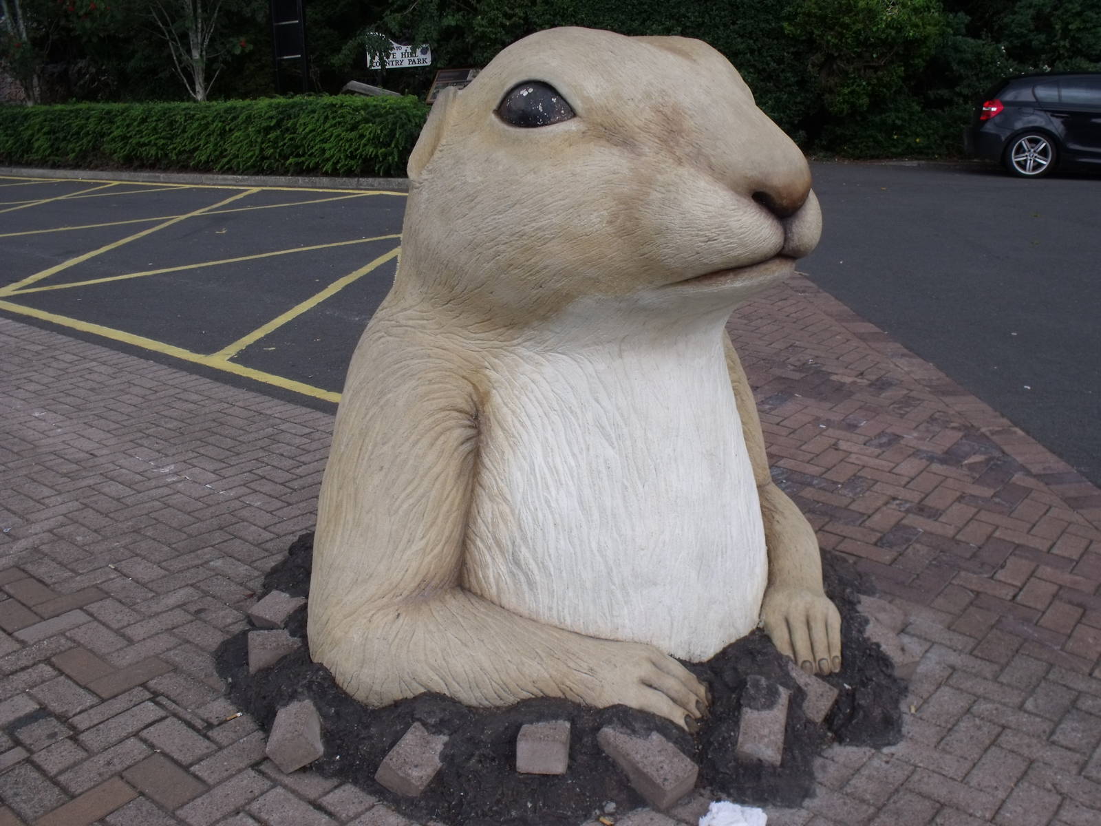 Prairie dog sculpture outside entrance