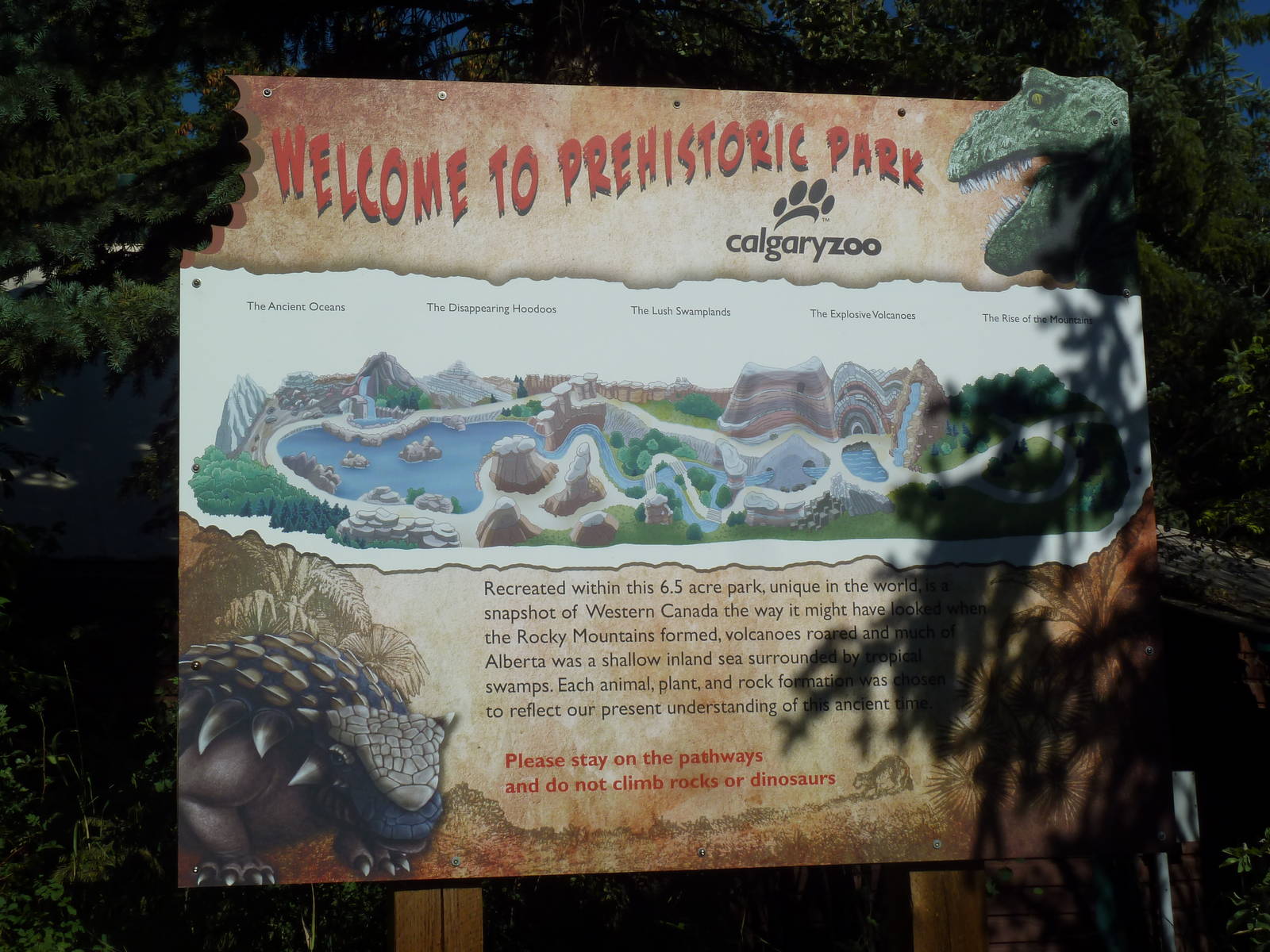 Prehistoric Park - Entrance Sign + Map
