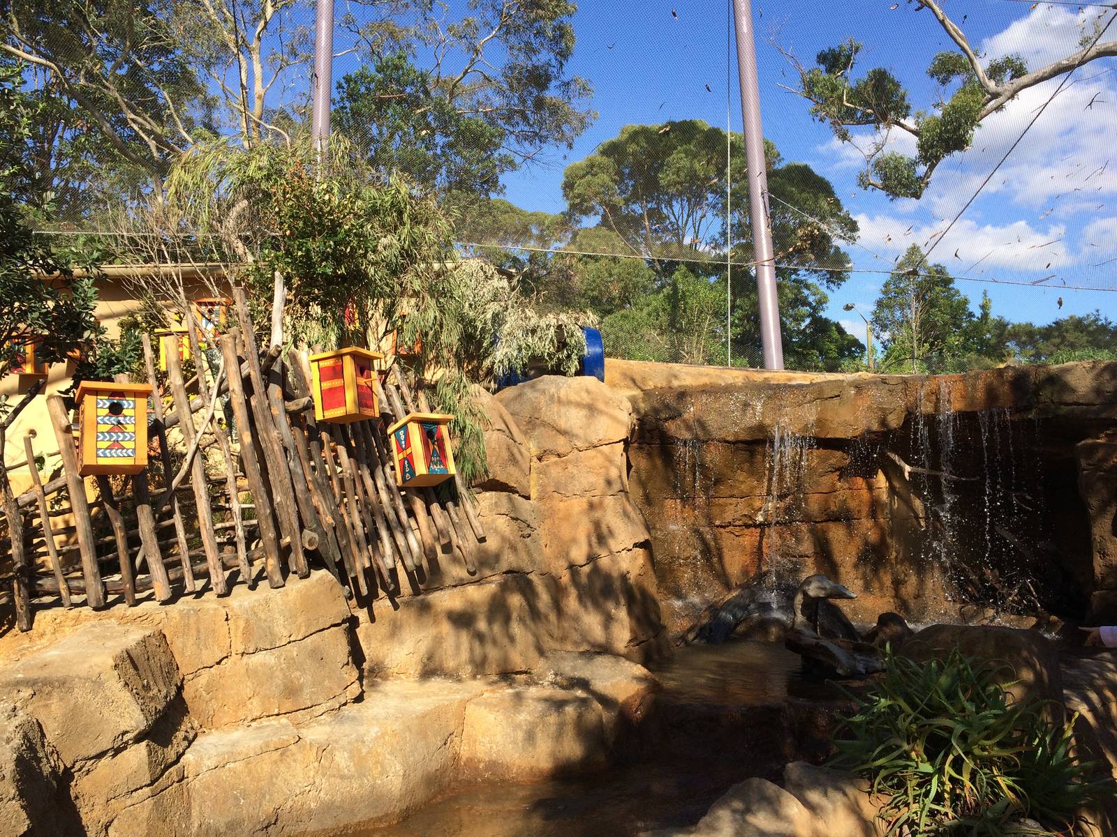 Pridelands Escarpment, Waterfall and Lovebird Bird Houses