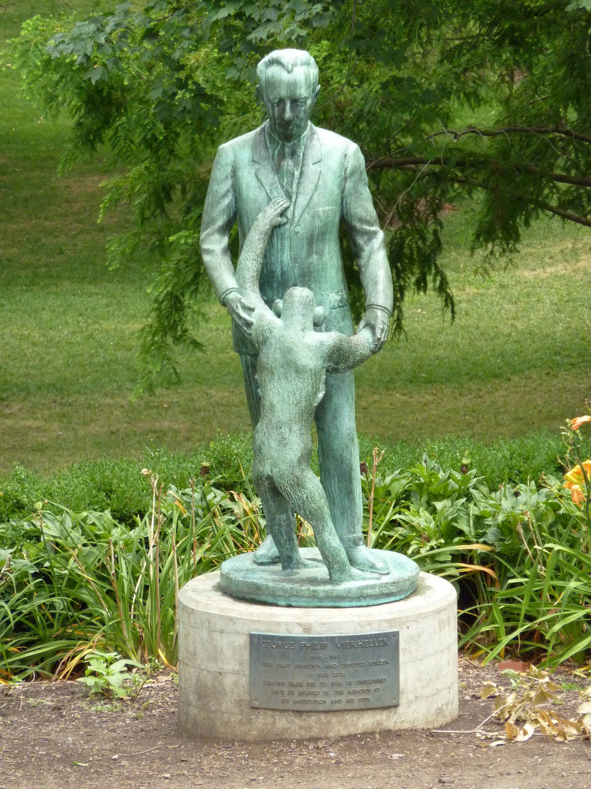 Primate House - Built In 1925 -Statue