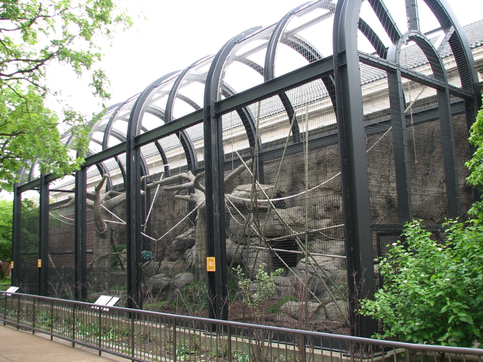 Primate House - White-cheeked Gibbon Exhibit - Outdoor Part