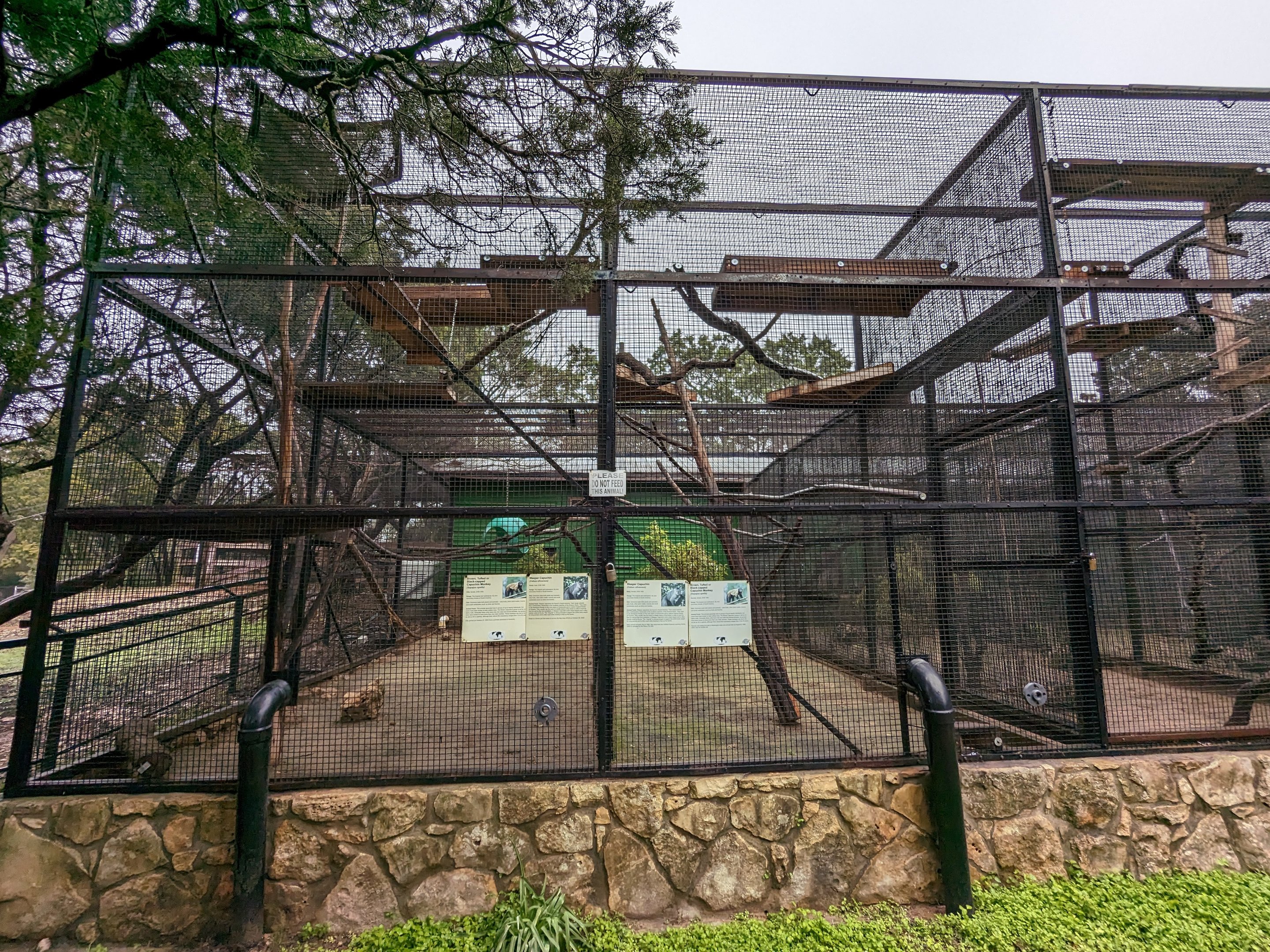 Primate Palace - capuchin cages