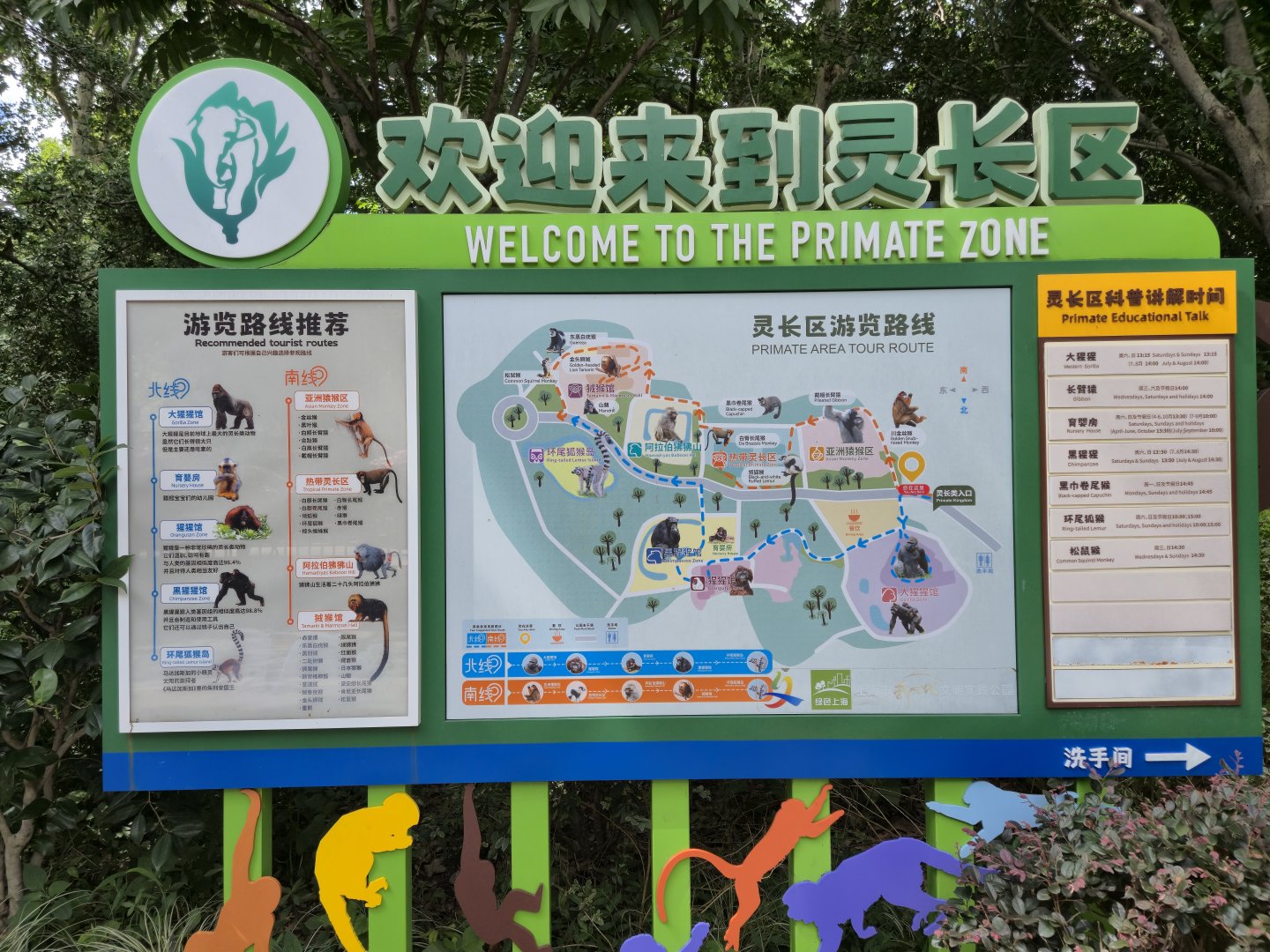 Primate zone map