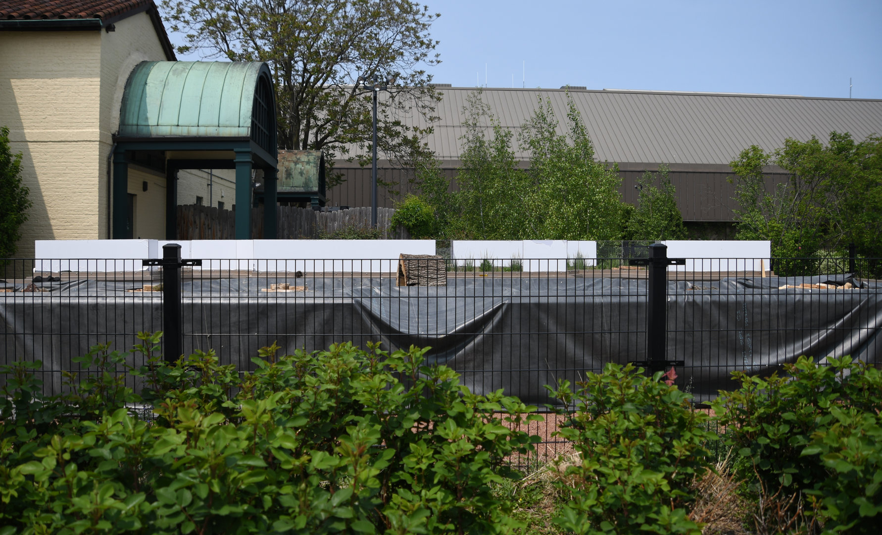 Progress on future turtle exhibits by Hamill Family Nature Plaza
