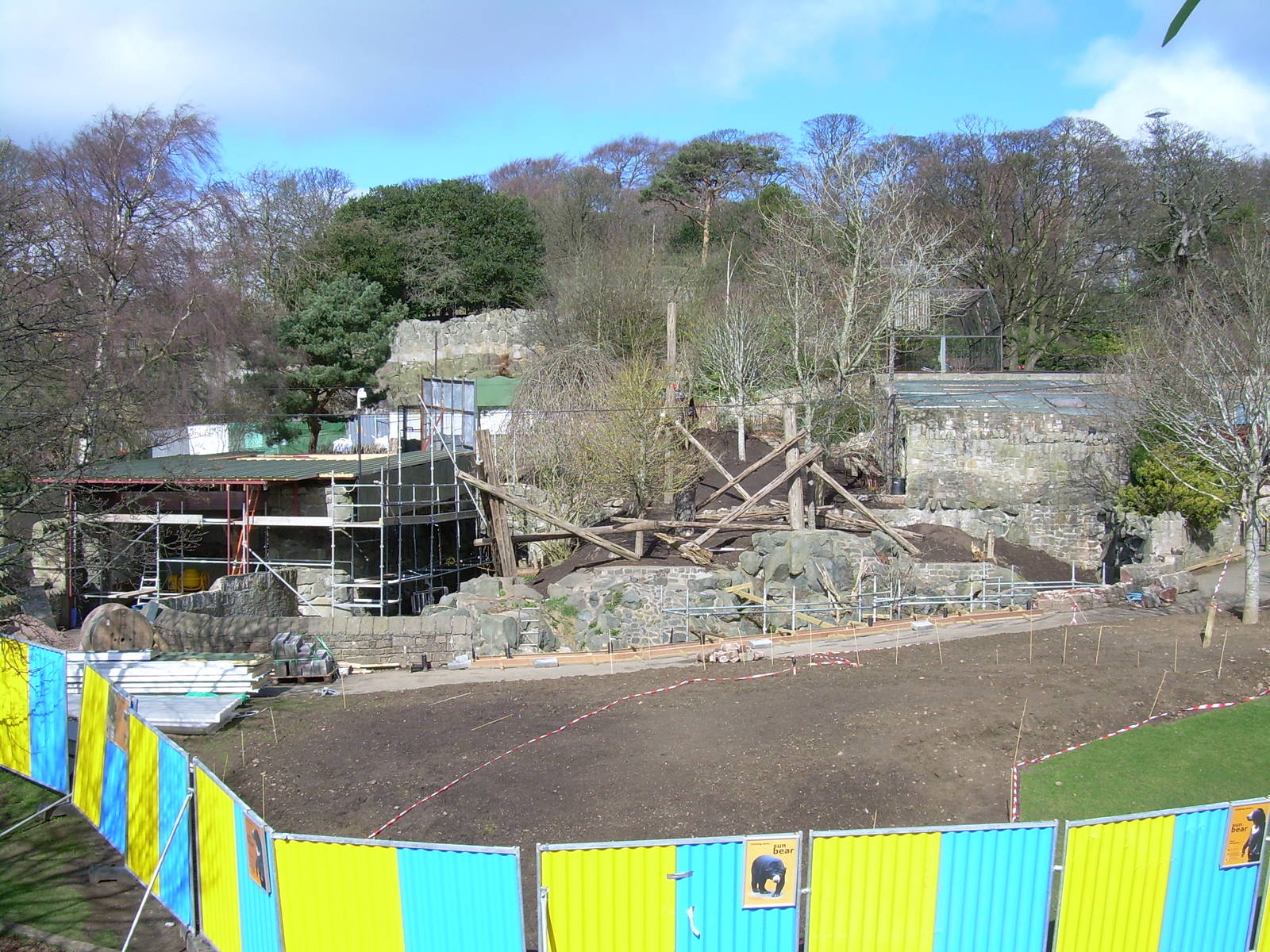 Progress on the Sun Bear enclosure