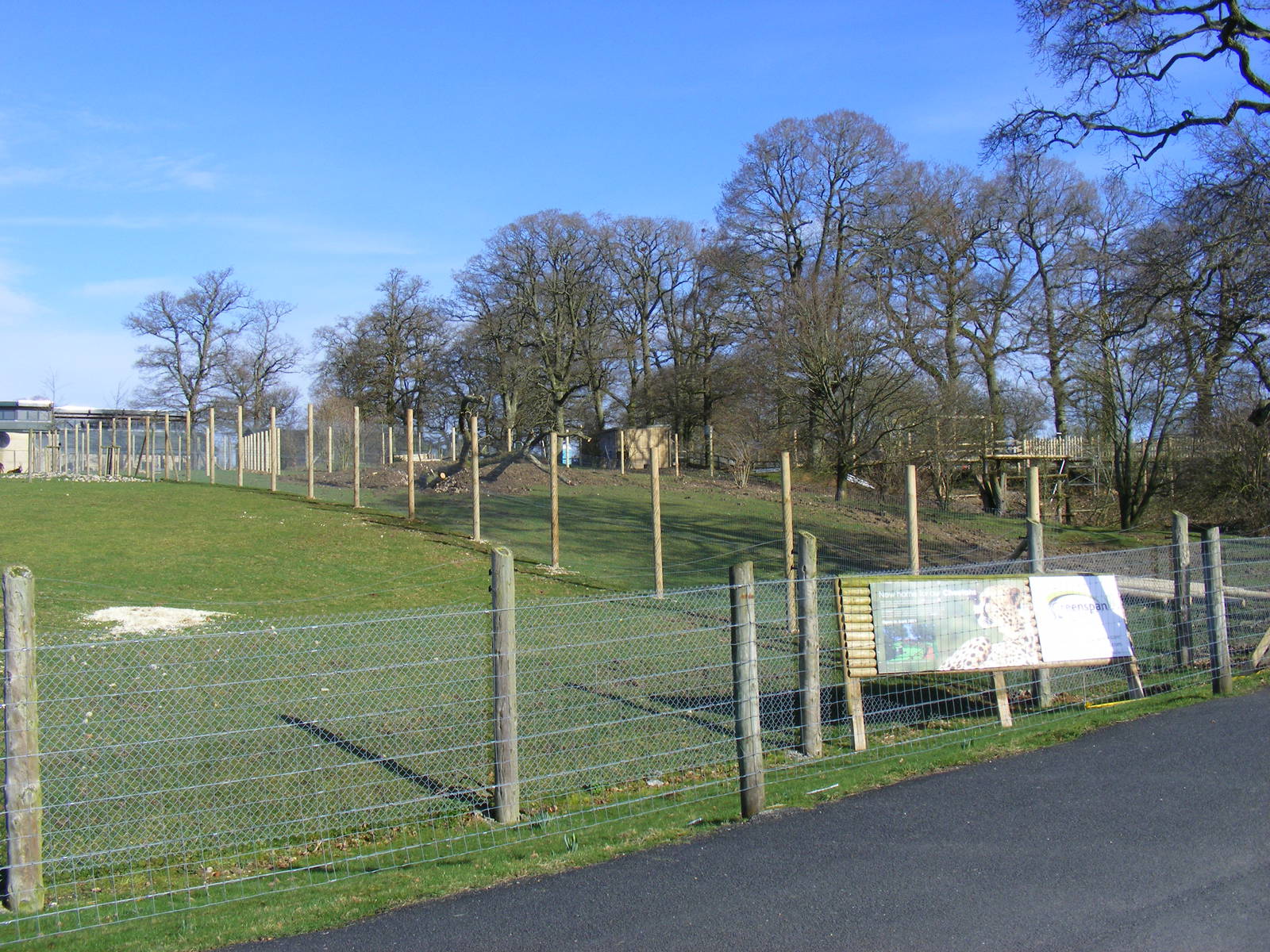 Progress with cheetah enclosure at Marwell Wildlife, 27 February 2011