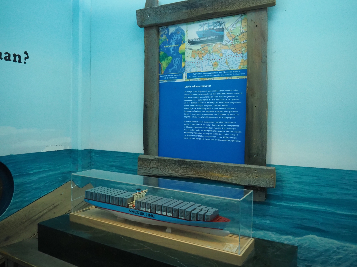 Provenance of the sea water in the Oceanium educational display (Nov 10th, 2018)
