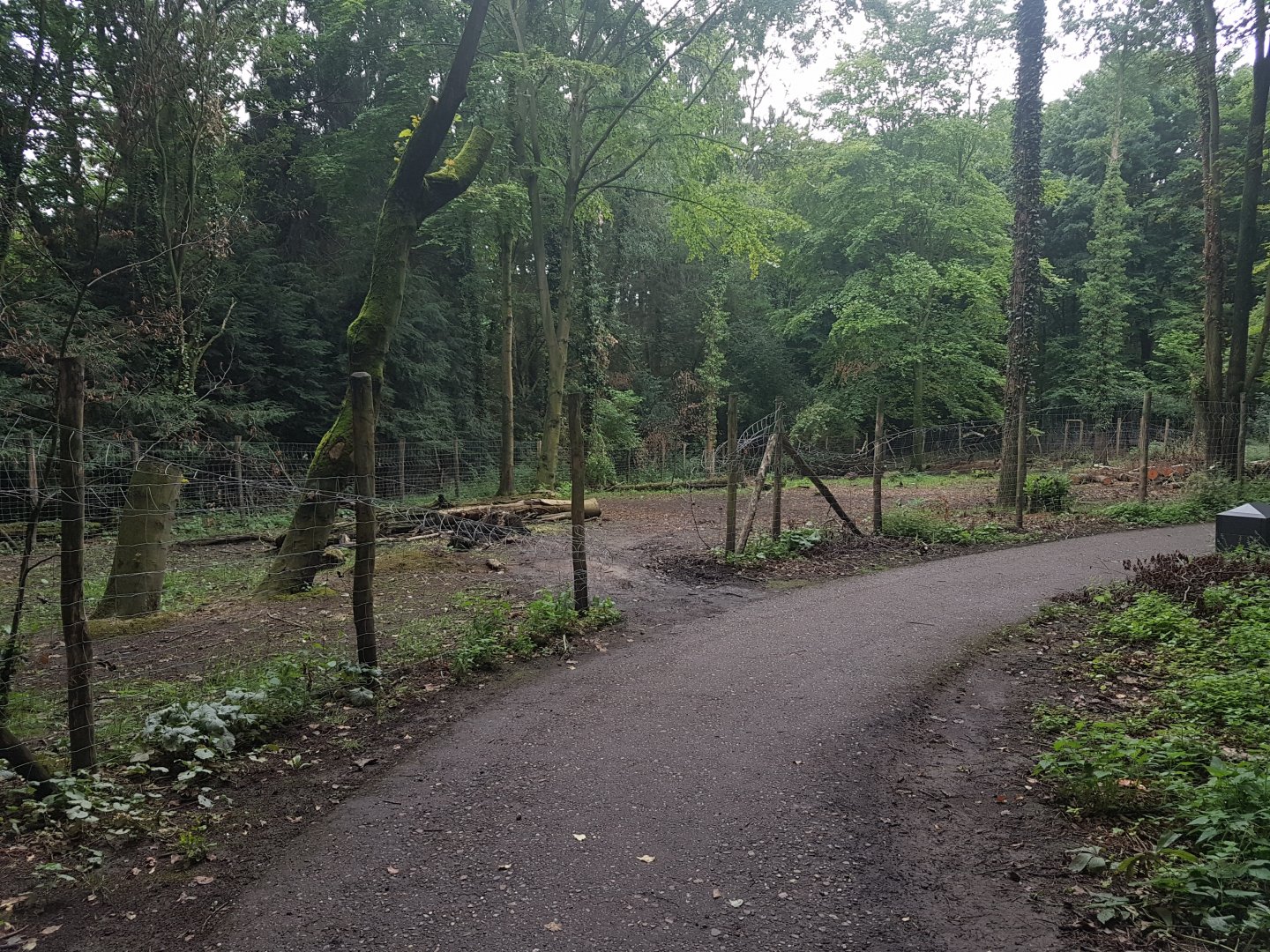 Putting-down of an enclosure