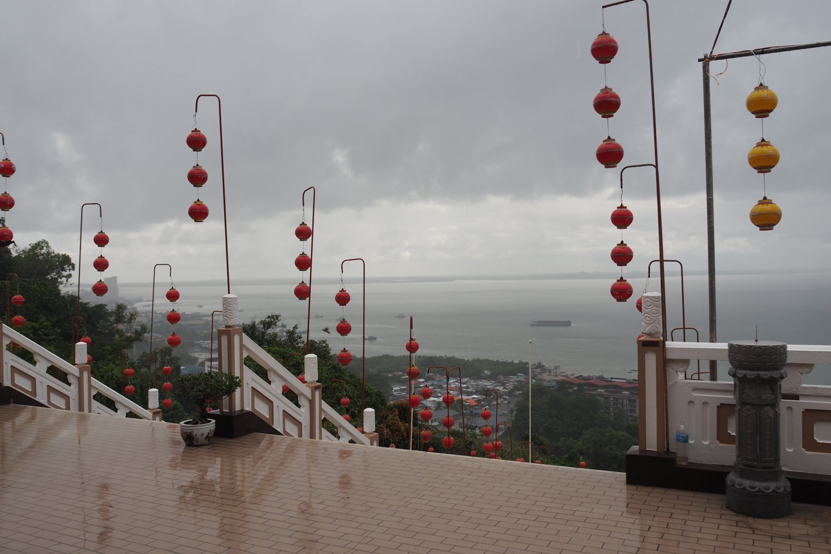 Puu Jih Shih Temple overlooking Sandakan, Sabah, Borneo