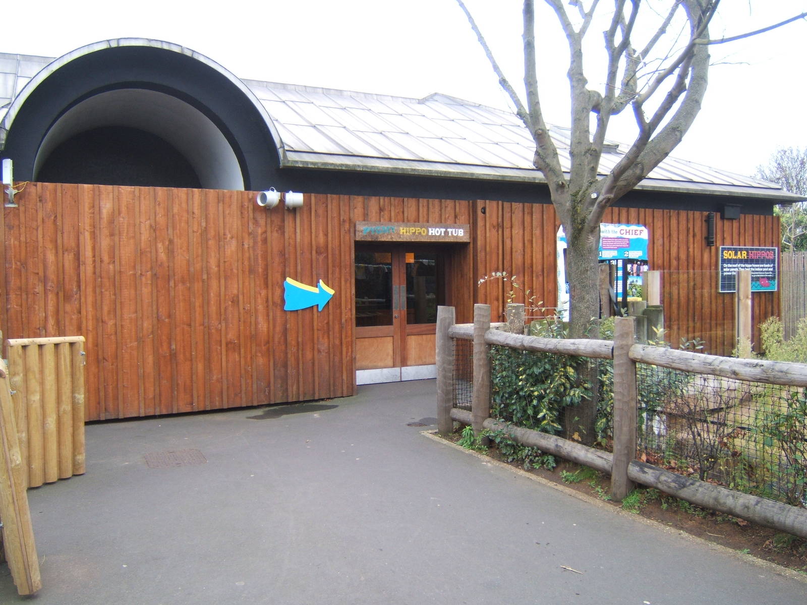 Pygmy Hippo House outside