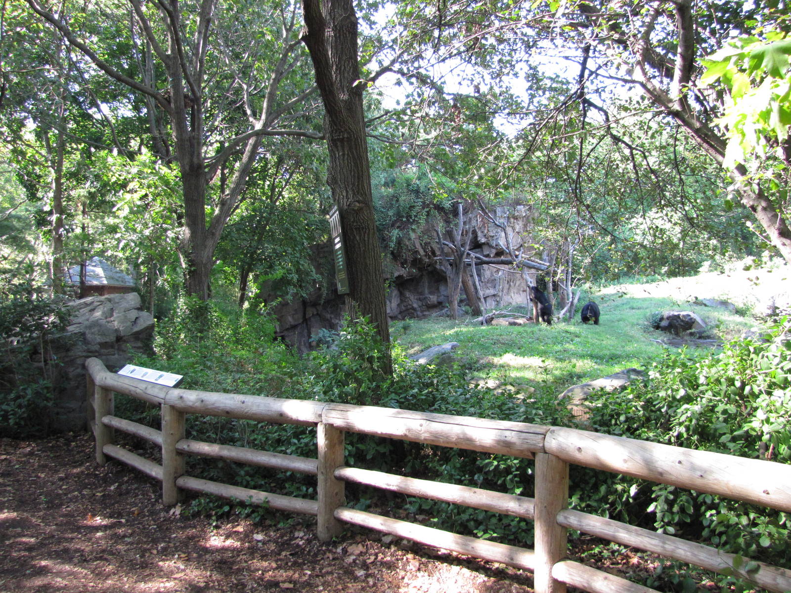 Queens Zoo 2010 - Front of very nice Spectacled Bear exhibit